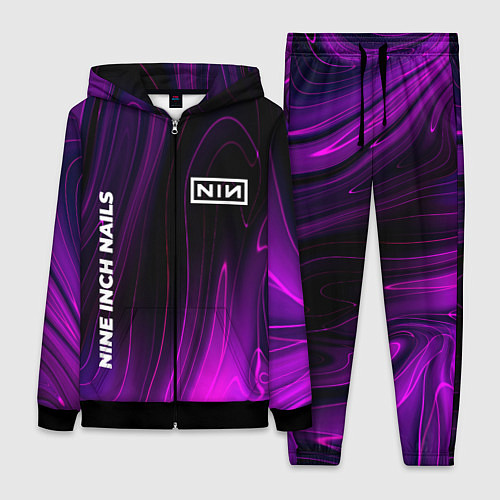 Женский костюм Nine Inch Nails violet plasma / 3D-Черный – фото 1