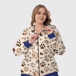 Женский 3D-костюм Следы питомцев, цвет: 3D-синий — фото 2