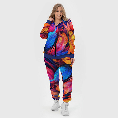 Женский костюм Экзотические перья / 3D-Синий – фото 4