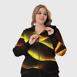 Женский 3D-костюм Золотистые линии, цвет: 3D-черный — фото 2