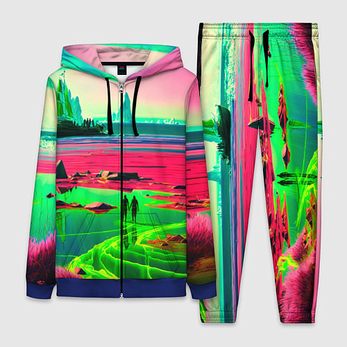 Женский костюм Кислотный мир / 3D-Синий – фото 1