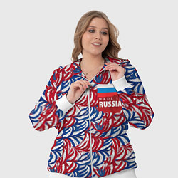 Женский 3D-костюм Флаг России и узоры, цвет: 3D-белый — фото 2