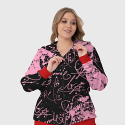 Женский 3D-костюм Блэкпинк - автографы, цвет: 3D-красный — фото 2