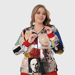 Женский 3D-костюм Saitama - many faces, цвет: 3D-красный — фото 2