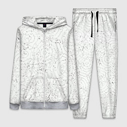 Женский костюм Хаотичная черно-белая рябь - узор Хуф и Ся