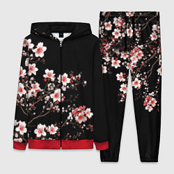 Женский костюм Цветущая сакура - белые и красные