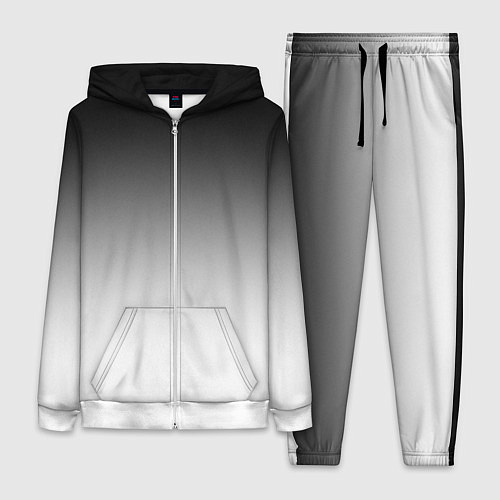 Женский костюм Black and white gradient / 3D-Белый – фото 1