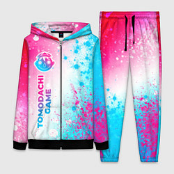 Женский 3D-костюм Tomodachi Game neon gradient style: по-вертикали, цвет: 3D-черный