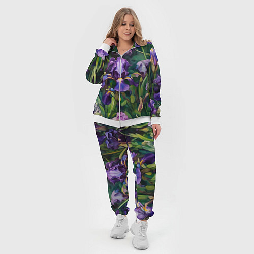 Женский костюм Ирисы паттерн / 3D-Белый – фото 4