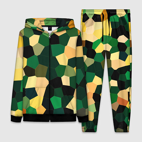Женский костюм Мозаика зелёный / 3D-Черный – фото 1