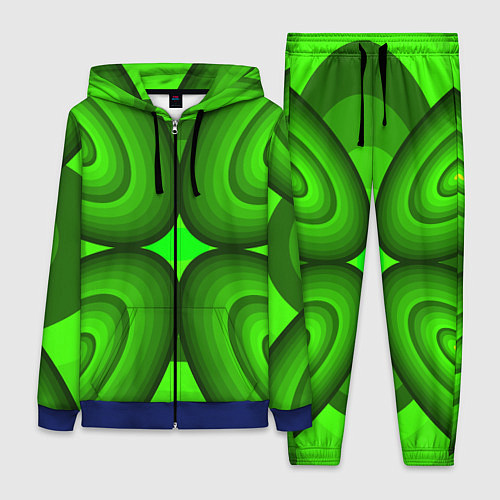 Женский костюм Зеленые овалы / 3D-Синий – фото 1