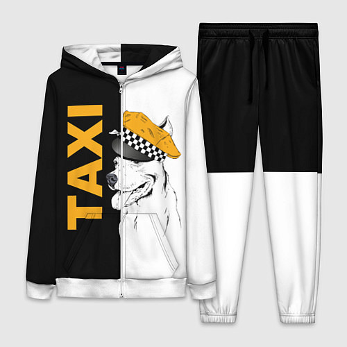 Женский костюм Собака в кепке таксиста / 3D-Белый – фото 1