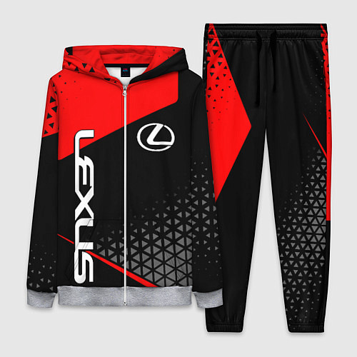 Женский костюм Lexus - red sportwear / 3D-Меланж – фото 1