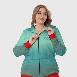 Женский 3D-костюм Бирюзовый цвет морской волны, цвет: 3D-красный — фото 2