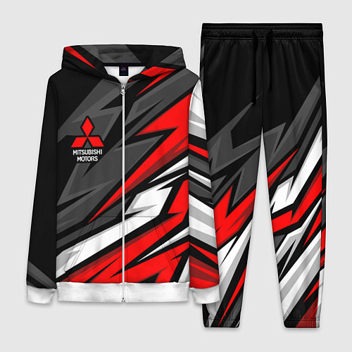 Женский костюм Митсубиси - красный спортивный / 3D-Белый – фото 1