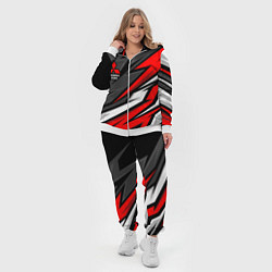 Женский 3D-костюм Митсубиси - красный спортивный, цвет: 3D-белый — фото 2