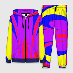 Женский 3D-костюм Яркий цветной мотив, цвет: 3D-синий