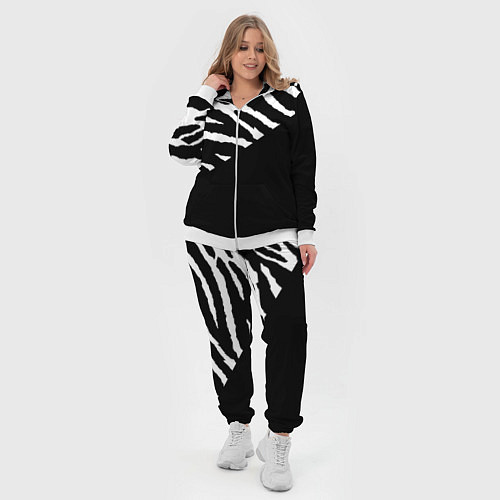 Женский костюм Полосы зебры с черным / 3D-Белый – фото 4
