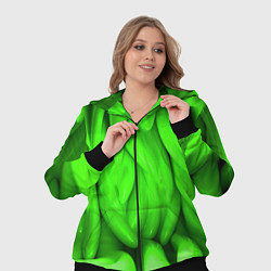 Женский 3D-костюм Зеленая абстрактная текстура, цвет: 3D-черный — фото 2