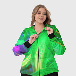 Женский 3D-костюм Зеленая абстракция, цвет: 3D-черный — фото 2