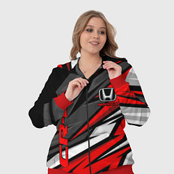 Женский 3D-костюм Honda - CR-V - геометрия, цвет: 3D-красный — фото 2