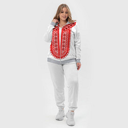 Женский 3D-костюм Красная славянская вышиванка, цвет: 3D-меланж — фото 2