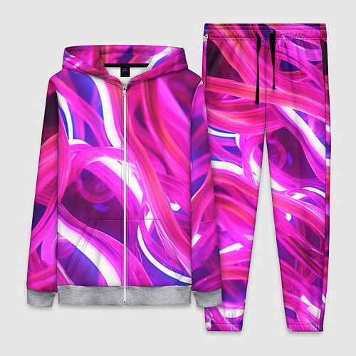 Женский костюм Розовая плавная абстракция / 3D-Меланж – фото 1