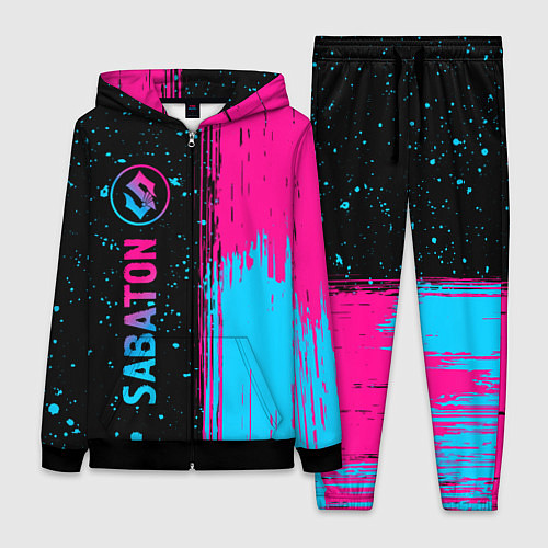 Женский костюм Sabaton - neon gradient: по-вертикали / 3D-Черный – фото 1