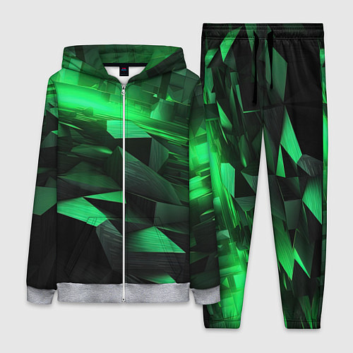 Женский костюм Зеленые квадратные плиты / 3D-Меланж – фото 1