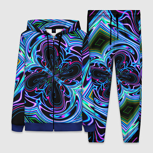 Женский костюм Абстракция neon / 3D-Синий – фото 1