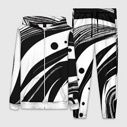 Женский 3D-костюм Abstract black and white composition, цвет: 3D-белый