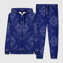 Женский 3D-костюм Лайнарт лотосы на синем - паттерн, цвет: 3D-синий