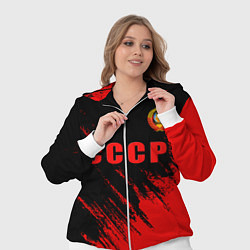 Женский 3D-костюм СССР герб брызги красок, цвет: 3D-белый — фото 2