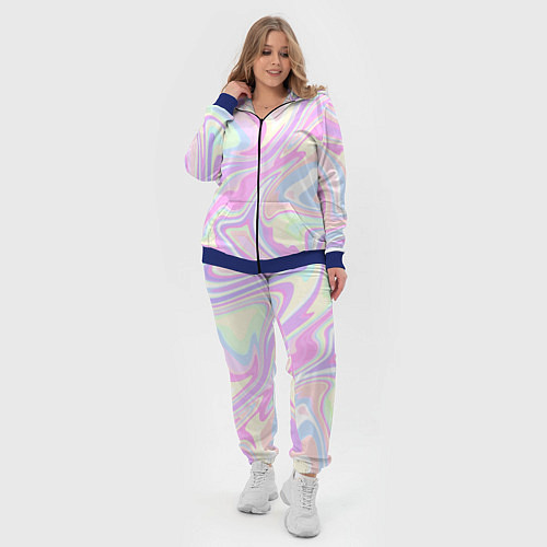 Женский костюм Абстракция розовая плазма / 3D-Синий – фото 4