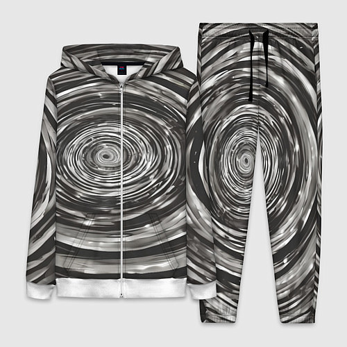 Женский костюм Круги бесконечности в космосе / 3D-Белый – фото 1