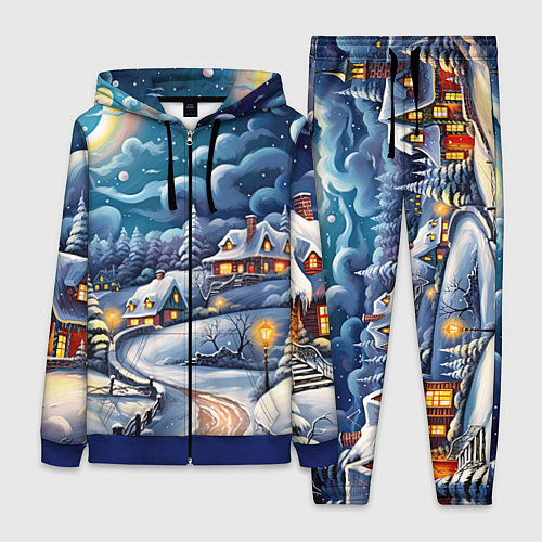 Женский костюм Новогоднее настроение / 3D-Синий – фото 1