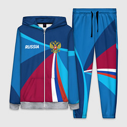 Женский костюм Герб и триколор России с геометрией