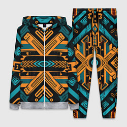 Женский костюм Геометрический узор в стиле ацтеков