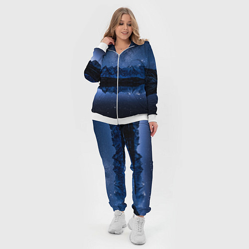 Женский костюм Галактическая зимняя ночь в горах / 3D-Белый – фото 4