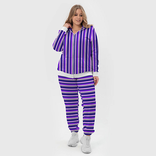 Женский костюм Сочетание фиолетовый / 3D-Белый – фото 4