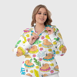 Женский 3D-костюм Капибары на отдыхе, цвет: 3D-белый — фото 2