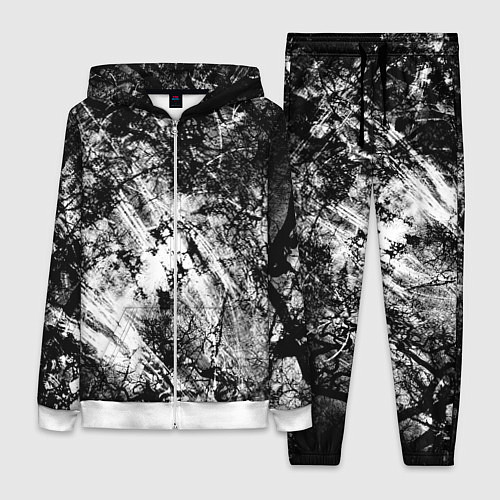 Женский костюм Зимний лес узоры / 3D-Белый – фото 1