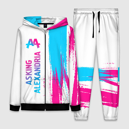 Женский костюм Asking Alexandria neon gradient style по-вертикали / 3D-Черный – фото 1