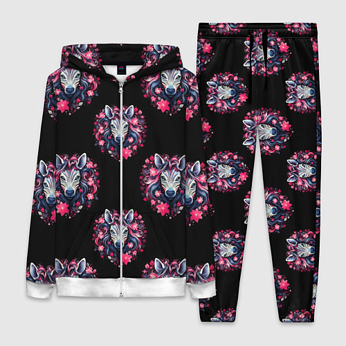 Женский костюм Портрет зебры / 3D-Белый – фото 1