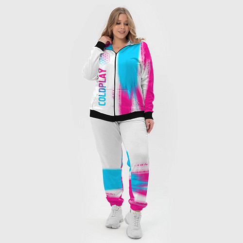 Женский костюм Coldplay neon gradient style по-вертикали / 3D-Черный – фото 4