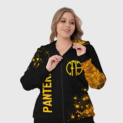 Женский 3D-костюм Pantera - gold gradient вертикально, цвет: 3D-черный — фото 2