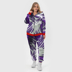 Женский 3D-костюм Бело-фиолетовая краска, цвет: 3D-красный — фото 2