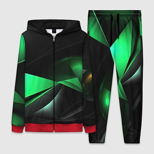 Женский костюм Трехмерность зеленой фигуры / 3D-Красный – фото 1