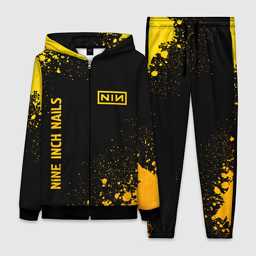 Женский костюм Nine Inch Nails - gold gradient вертикально / 3D-Черный – фото 1