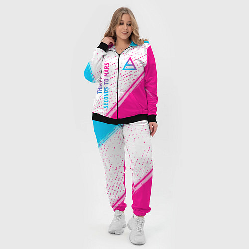 Женский костюм Thirty Seconds to Mars neon gradient style вертика / 3D-Черный – фото 4